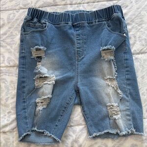 Shein womens Distressed Denim Shorts